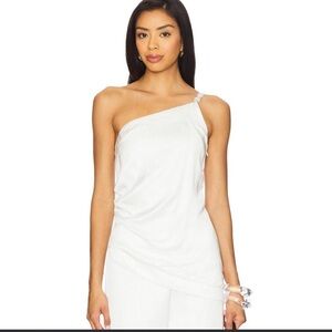 REVOLVE White Asymmetrical Top